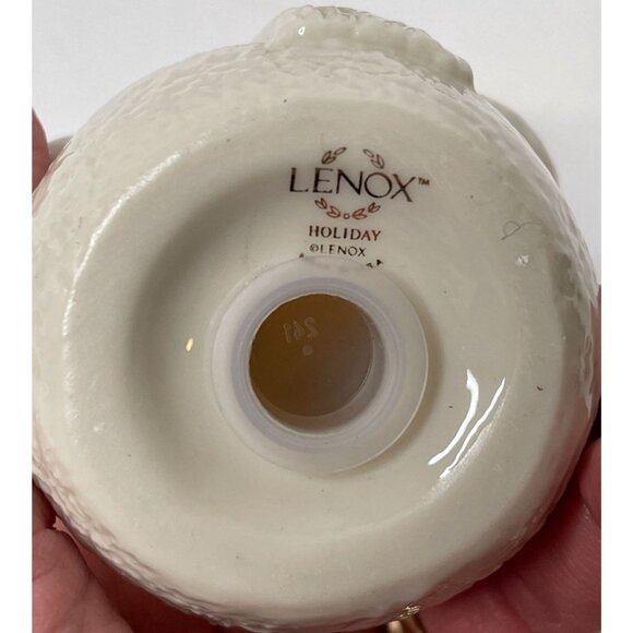 Vintage 90s Lenox Holiday Snowman Salt & Pepper Porcelain Shakers - Picture 5 of 6